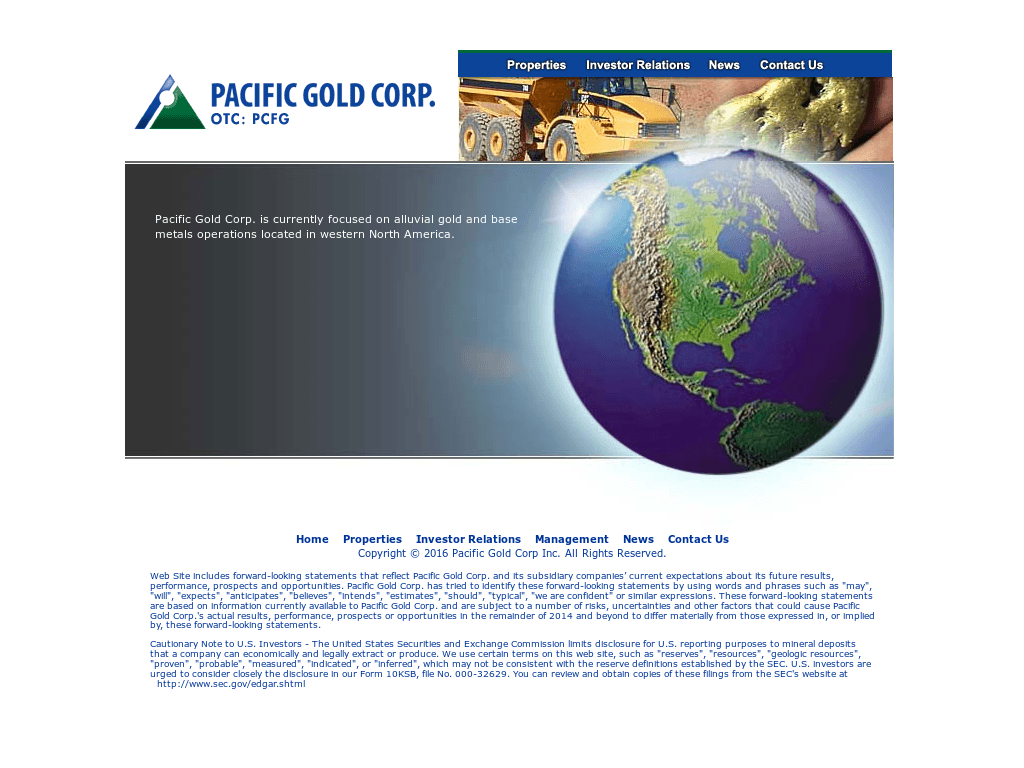 Pacific Gold Globe Logo - Pacific Gold Corp Competitors, Revenue and Employees Company