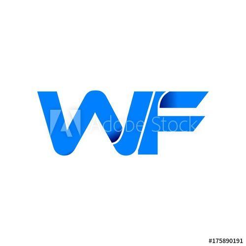 WF Logo - wf logo initial logo vector modern blue fold style - Buy this stock ...