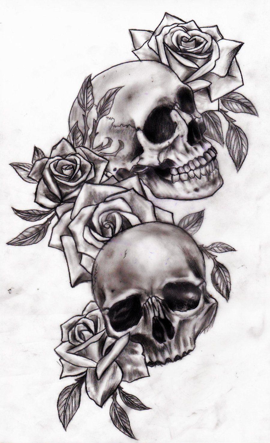 Skull and Roses Logo - Skull and roses by Slabzzz.deviantart.com on @deviantART | All About ...