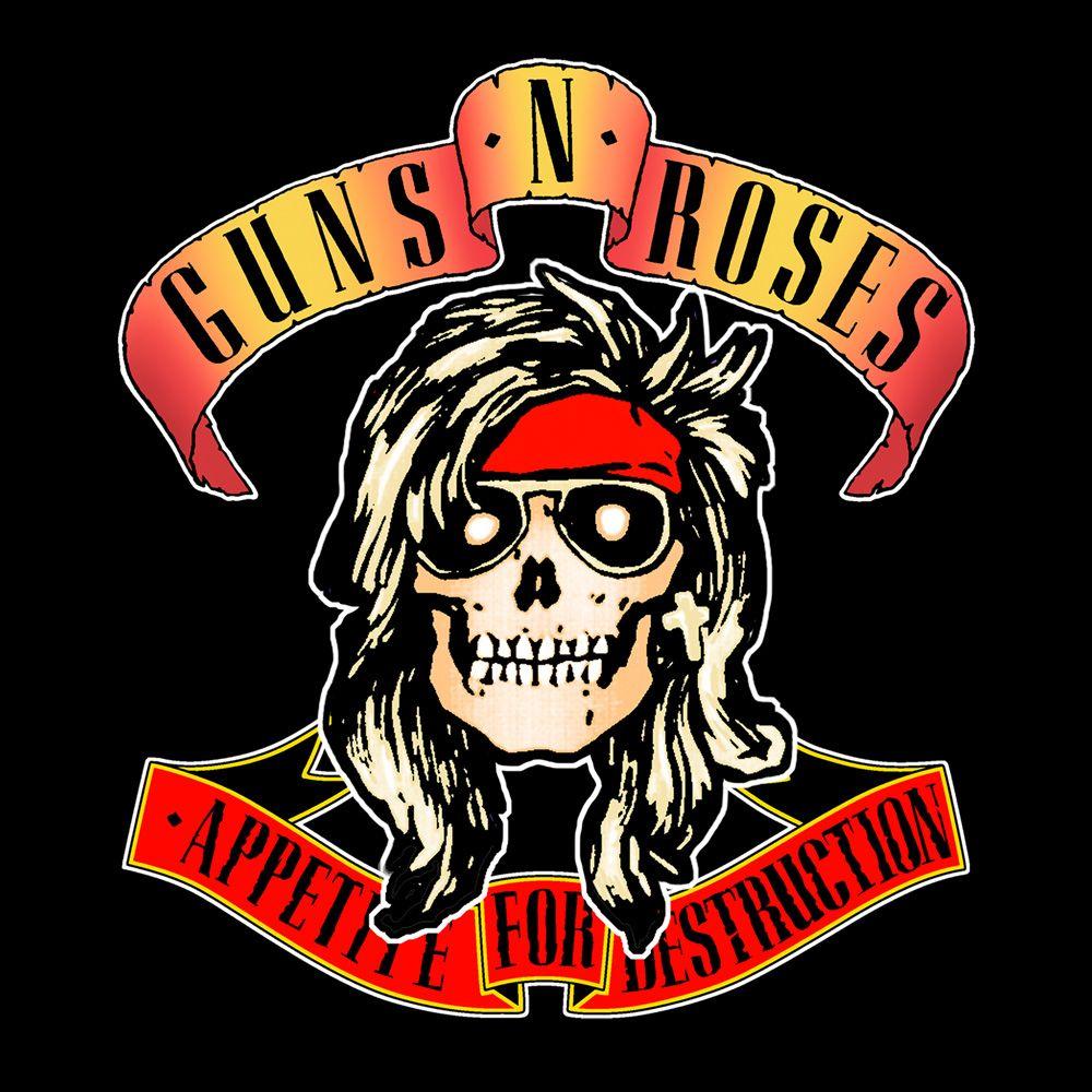 Skull and Roses Logo - Guns N' Roses Shop - Bandana Skull - Guns N' Roses - T-Shirt