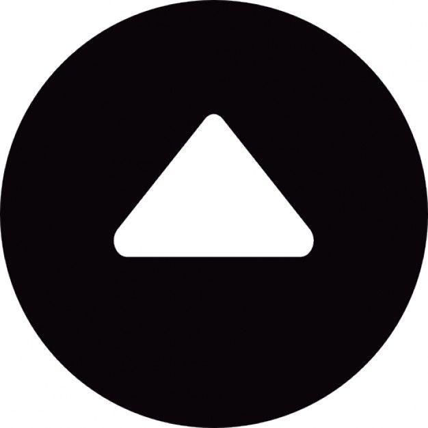 Up Arrow Logo - Little circular button with up arrow triangle Icon