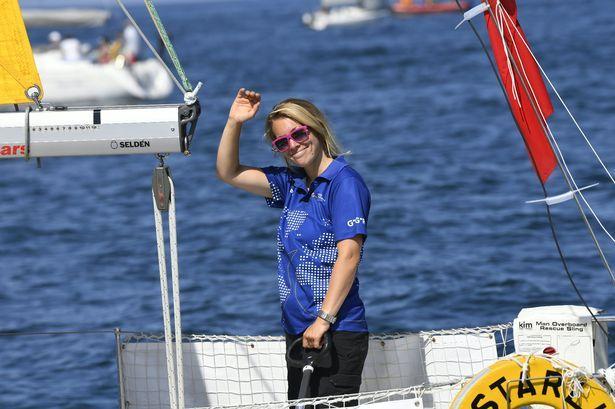 Pacific Gold Globe Logo - Falmouth sailor Susie Goodall rescued by 40,000 tonne cargo ship ...