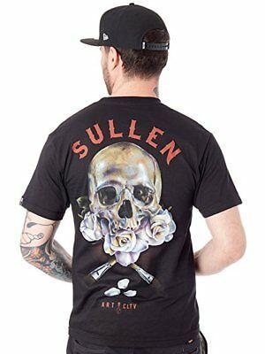 Skull and Roses Logo - SULLEN CLOTHING PAVIA Badge Skull Roses Tattoo Adult Mens T Tee ...