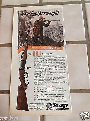 Vintage Savage Guns Logo - Vintage Original Print Ad 1950's Savage Rifle 99 Model 99 Eg