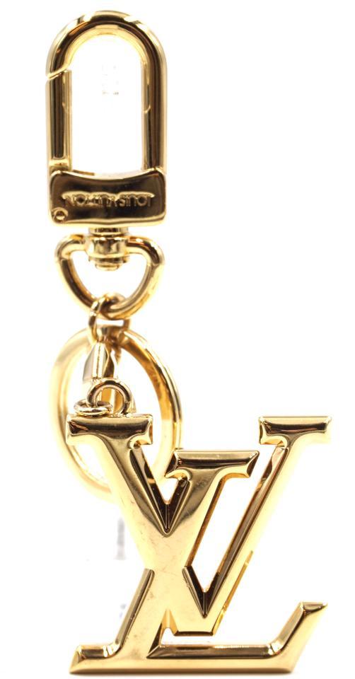 LV Gold Logo - Louis Vuitton #27079 Gold Signature Lv Logo Key Key Ring Chain ...