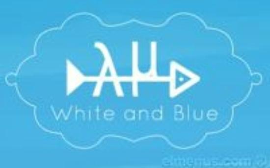 Green and White Restaurant Logo - Restaurant logo of White and Blue Restaurant, Alexandria