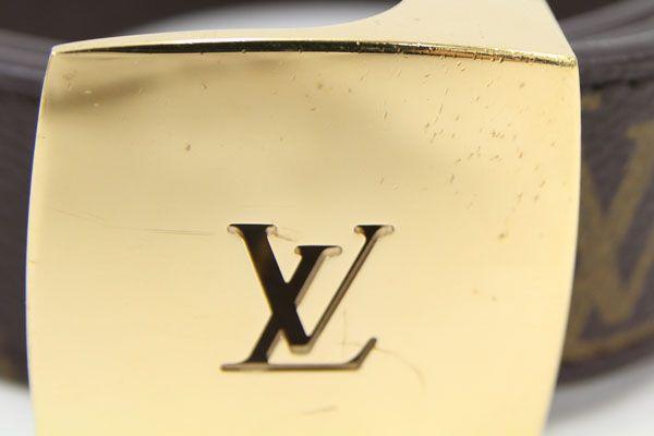 LV Gold Logo - auc-yume: Louis Vuitton belt monogram sun Tulle LV CUT M6887W 75cm ...