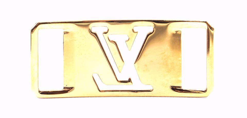 LV Gold Logo - Louis Vuitton #22965 Damier Ebene Lv Gold Logo Hardware Bracelet ...