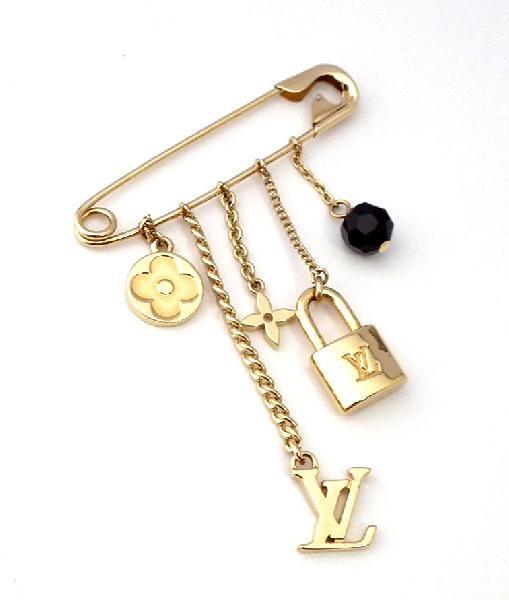 LV Gold Logo - Brandeal Rakuten Ichiba Shop: Louis Vuitton brooch Brosh Evangel ...