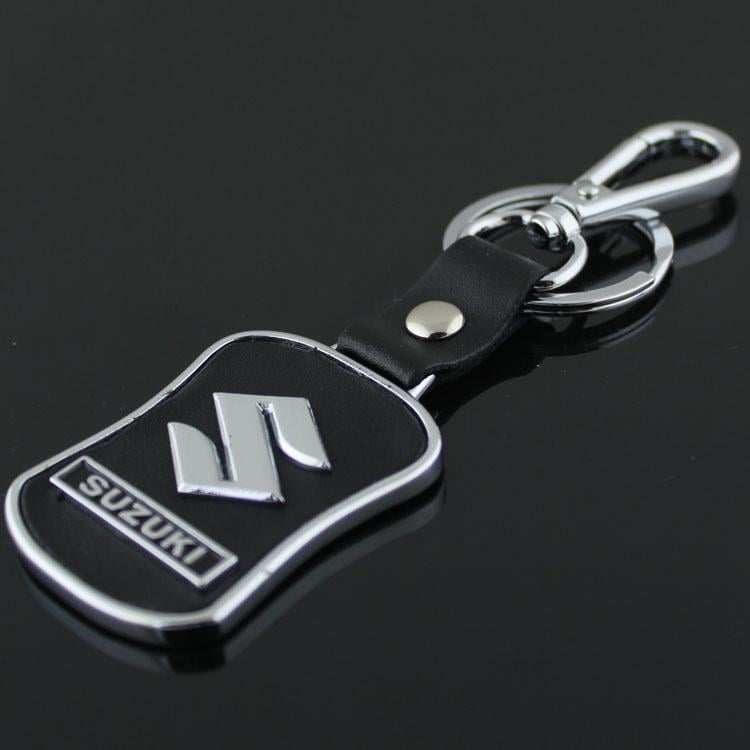 Car Keys Chains Logo - Fashion Car Logo Keychain For Suzuki Metal Leather Keyring Key Chain ...