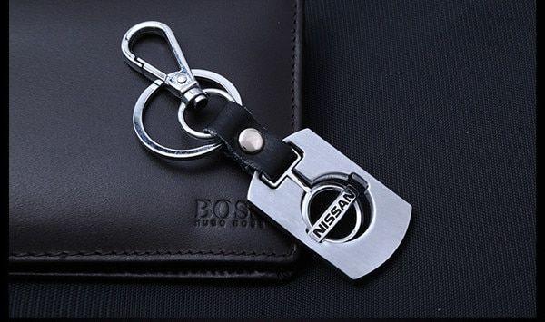 Car Keys Chains Logo - Grade metal leather key chain fashion creative atmosphere logo car ...