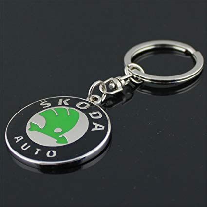 Car Keys Chains Logo - 3D Car Key Chain Skoda Car Logo Key Chains Gift Crafts