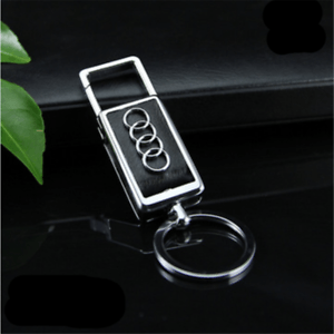 Car Keys Chains Logo - Multi Style Car Key Chains Metal Genuine Leather For Audi Imprint