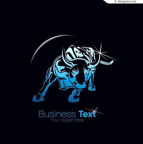 Blue Bull Logo - 4-Designer | Silver Blue bull LOGO
