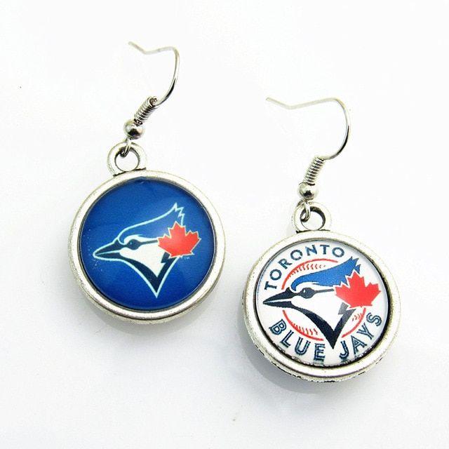 Double a Baseball Logo - New Fashion Double Baseball Drop Earrings Toronto Blue Jays Team ...