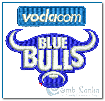 Blue Bull Logo - Blue Bulls Rugby Logo Embroidery Design | Emblanka.com