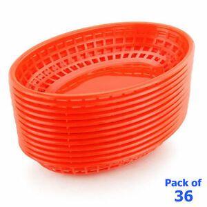 Food with Red Oval Logo - Details about Red Classic Oval Food Basket Pack of 36 - Fast Food Side  Order Plastic Serving