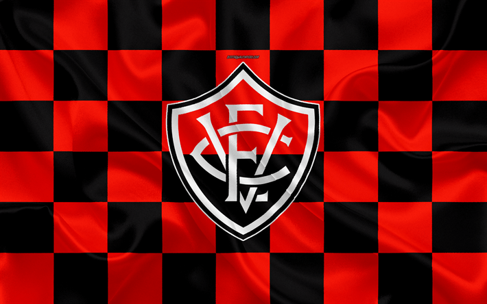 Red Checkered Logo - Download wallpapers Esporte Clube Vitoria, 4k, logo, creative art ...