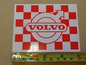 Red Checkered Logo - VOLVO CLASSIC RED CHECKERED VOLO RACING FLAG DECAL STICKER | eBay
