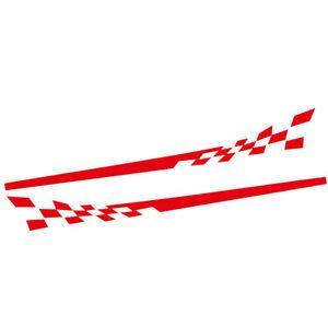 Red Checkered Logo - Piece Racing Wavy Checkered Sticker Emblem Decor for Mitsubishi