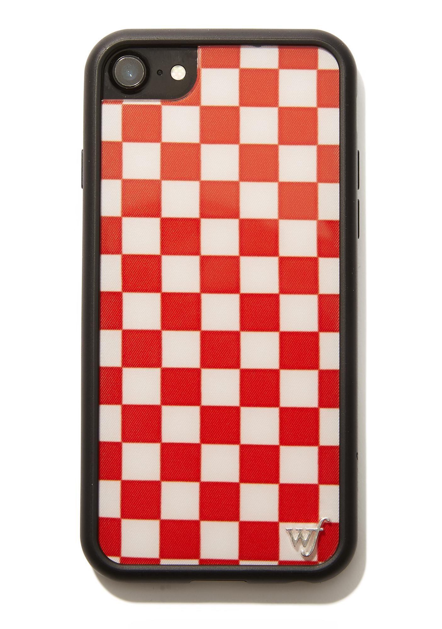 Red Checkered Logo - Wildflower Red Checkers IPhone Case cuz you about playing games ...