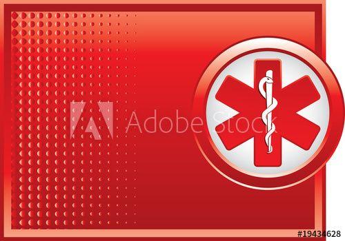 Red Checkered Logo - caduceus symbol red checkered banner - Buy this stock vector and ...