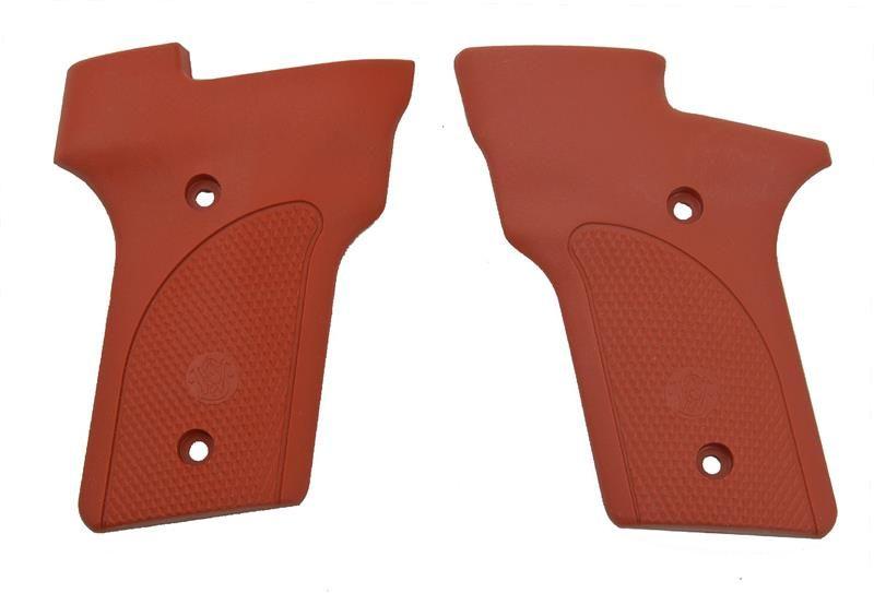 Red Checkered Logo - Grips, Red Checkered Nylon, New Factory Original (w/ S&W Logo). Gun