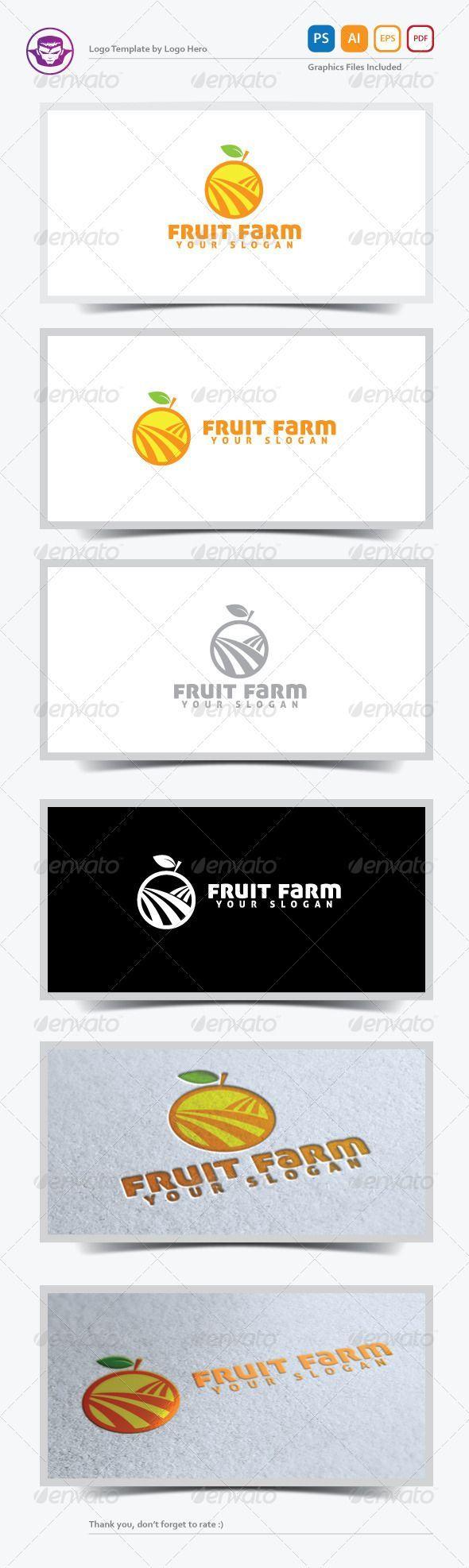 Orange Farms Company Logo - Fruit Farm Logo Template #GraphicRiver Fruit Farm Logo Template is ...