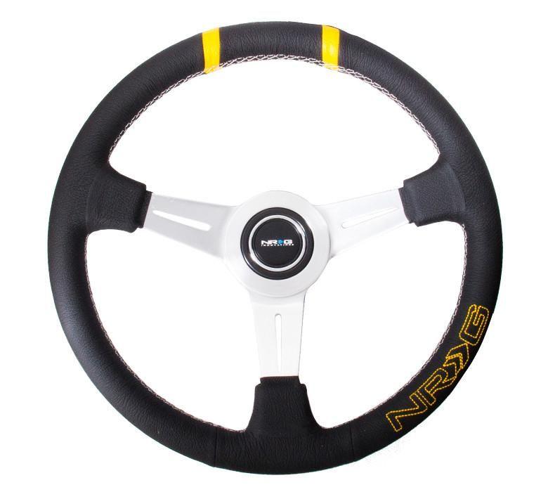Bumble Bee Sports Logo - NRG ST 028BK Y: 360mm Bumble Bee Sport Steering Wheel Black