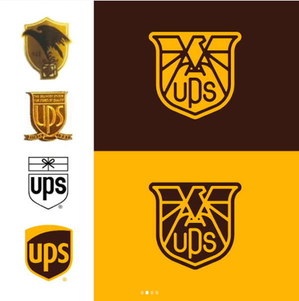 UPS Shield Logo - The logo of logistics company UPS gets a present-day, eagle-shield ...