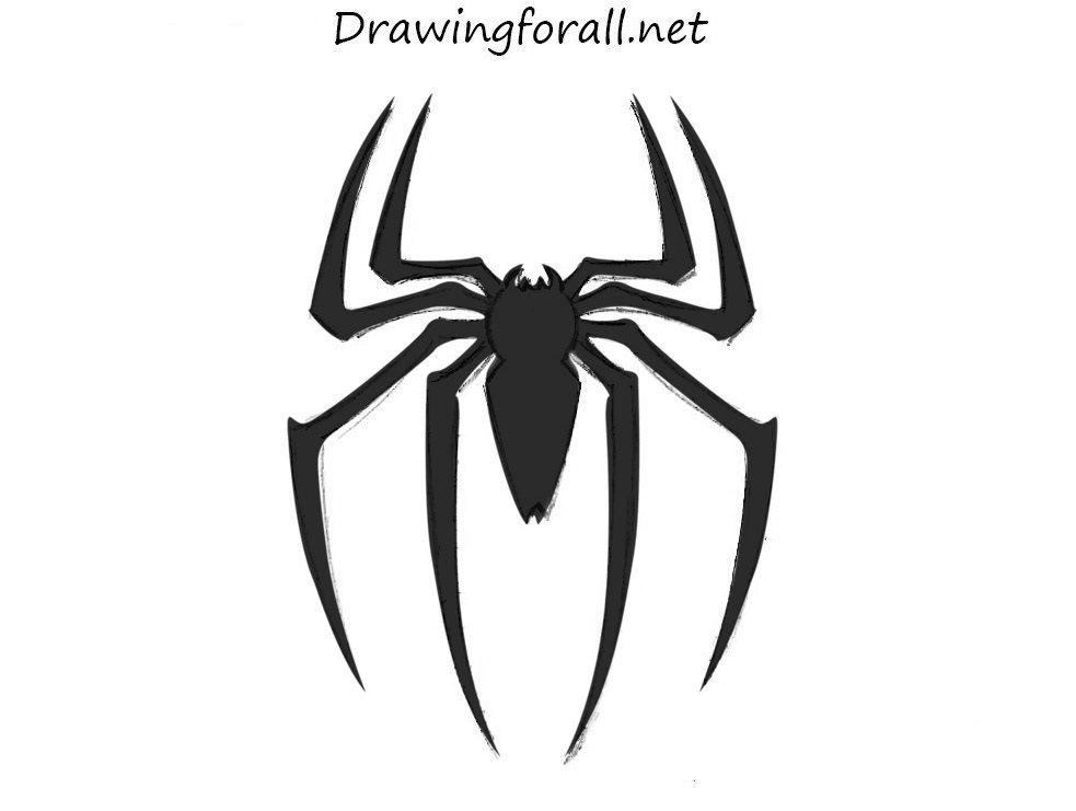 Spider-Man Spider Logo - How to Draw Spider-Man Logo | DrawingForAll.net