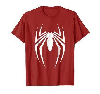 Spider-Man Logo - Marvel Spider Man Game Logo Graphic T Shirt: Clothing