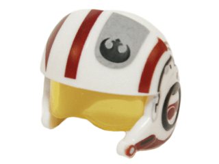Yellow Ball Red Stripe Logo - BrickLink 21566c01pb02 : Lego Minifig, Headgear Helmet SW