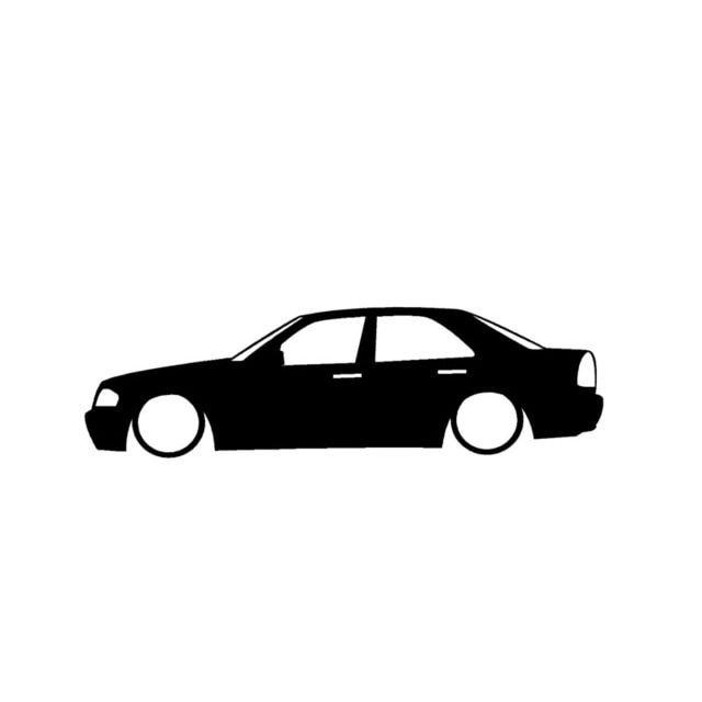Automotive Cartoon Logo - Wholesale 10/ 20pcs/ Low Mercedes Amg Outline Cartoon Car Stickers ...