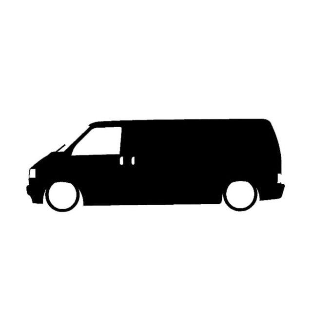 Automotive Cartoon Logo - Wholesale 10 20pcs Lot Low Vw T4 Transporter Outline Cartoon Car