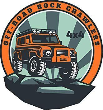 Automotive Cartoon Logo - Cool Off Road Jeep Truck Adventure Vehicle Cartoon Logo
