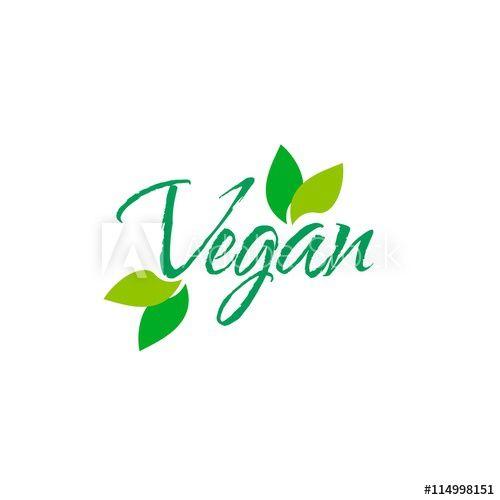 Single Green Leaf Logo - Vegan Logo with a single fresh green leaf above lowercase text ...