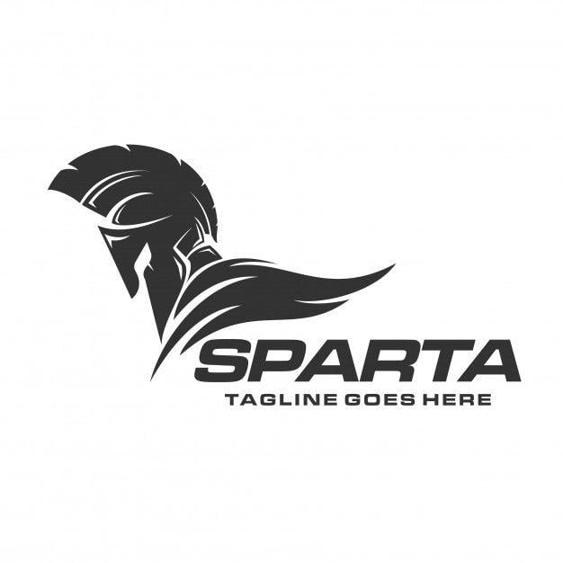 Warrior White Logo - Spartan warrior logo vector Vector