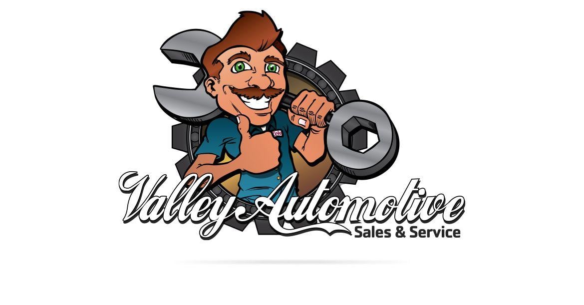 Automotive Cartoon Logo - Custom Logo Illustration | Valley Automotive + The HDG
