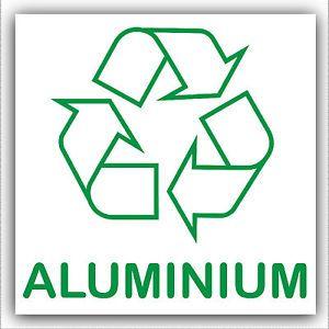 Recycle Bin Logo - Aluminium Recycle Self Adhesive Vinyl Bin Waste Sticker With