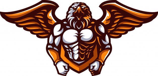 Strong Eagle Logo - Strong eagle mascot character Vector
