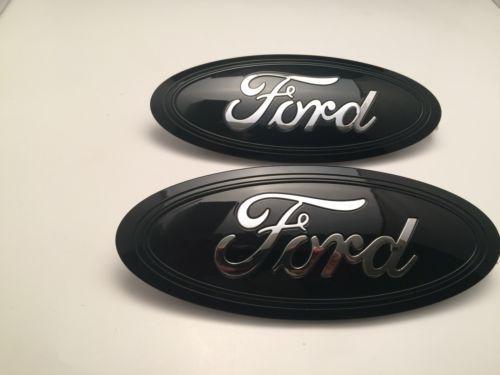 2015 Ford Logo - 2015-2016-2017-Black-amp-CHROME-logo-Ford-F-150-Emblem-SET-Grill-amp ...