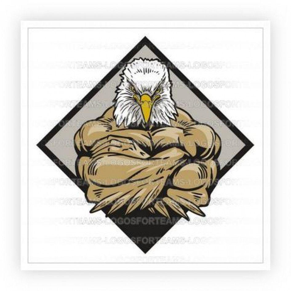 Strong Eagle Logo - Mascot Logo Part of a Strong Eagles With Arms Crossed