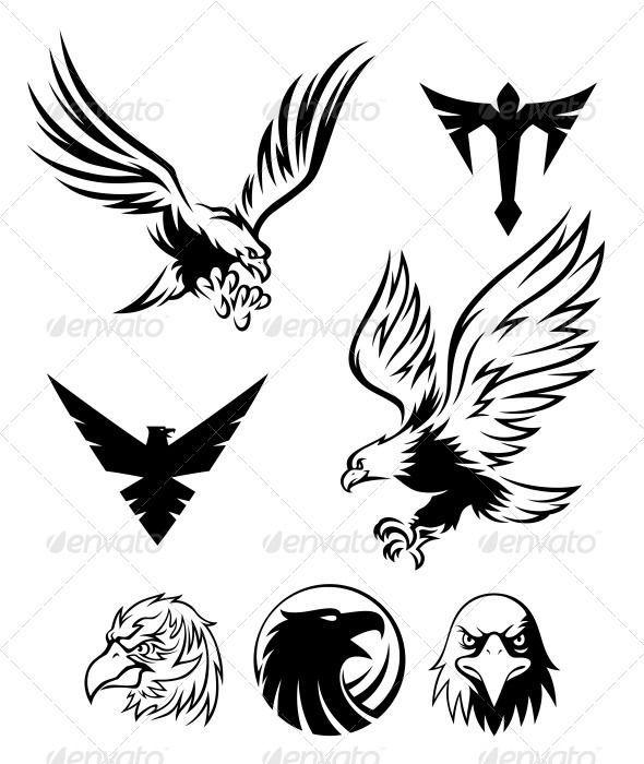 Strong Eagle Logo - Eagle Symbol #GraphicRiver Eagle logos and symbols for designers ...
