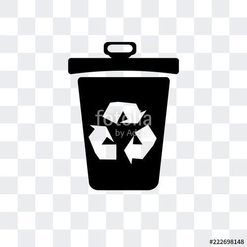 Recycle Bin Logo - recycle bin icon isolated on transparent background. Modern