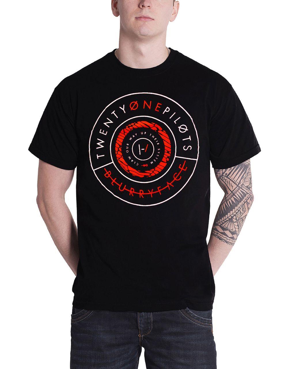 Seal Clothing Logo - Twenty One Pilots T Shirt Blurryface Doubt Seal Band Logo Mens Black ...