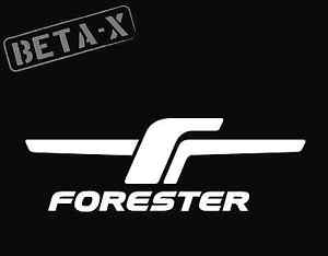 2 Black F Logo - Subaru Forester F Sticker 220mmW JDM Drift Fozzy Car 2.5XT EJ25 MK2
