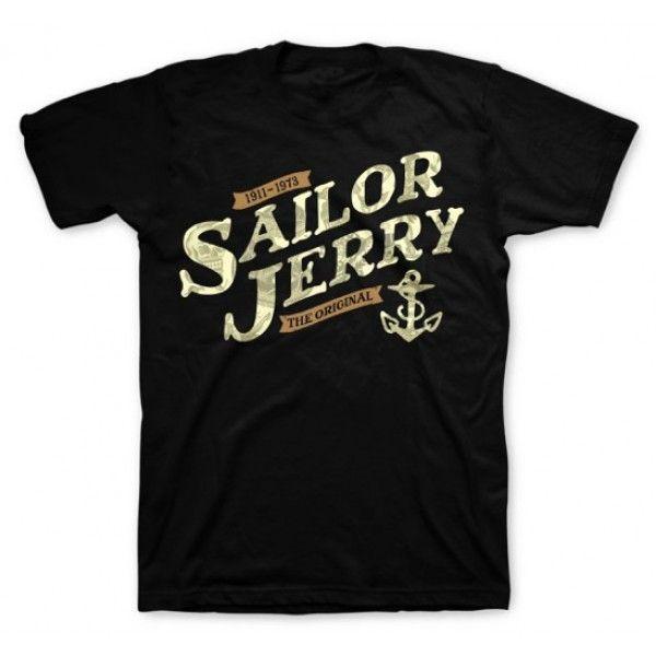 Seal Clothing Logo - Mens Sailor Jerry Flash Logo Seal Graphic T Shirt Jerry