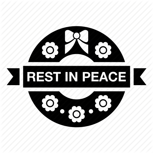 Peace Flower Logo - Burial, crown, flower, flowers, rest in peace, rip icon