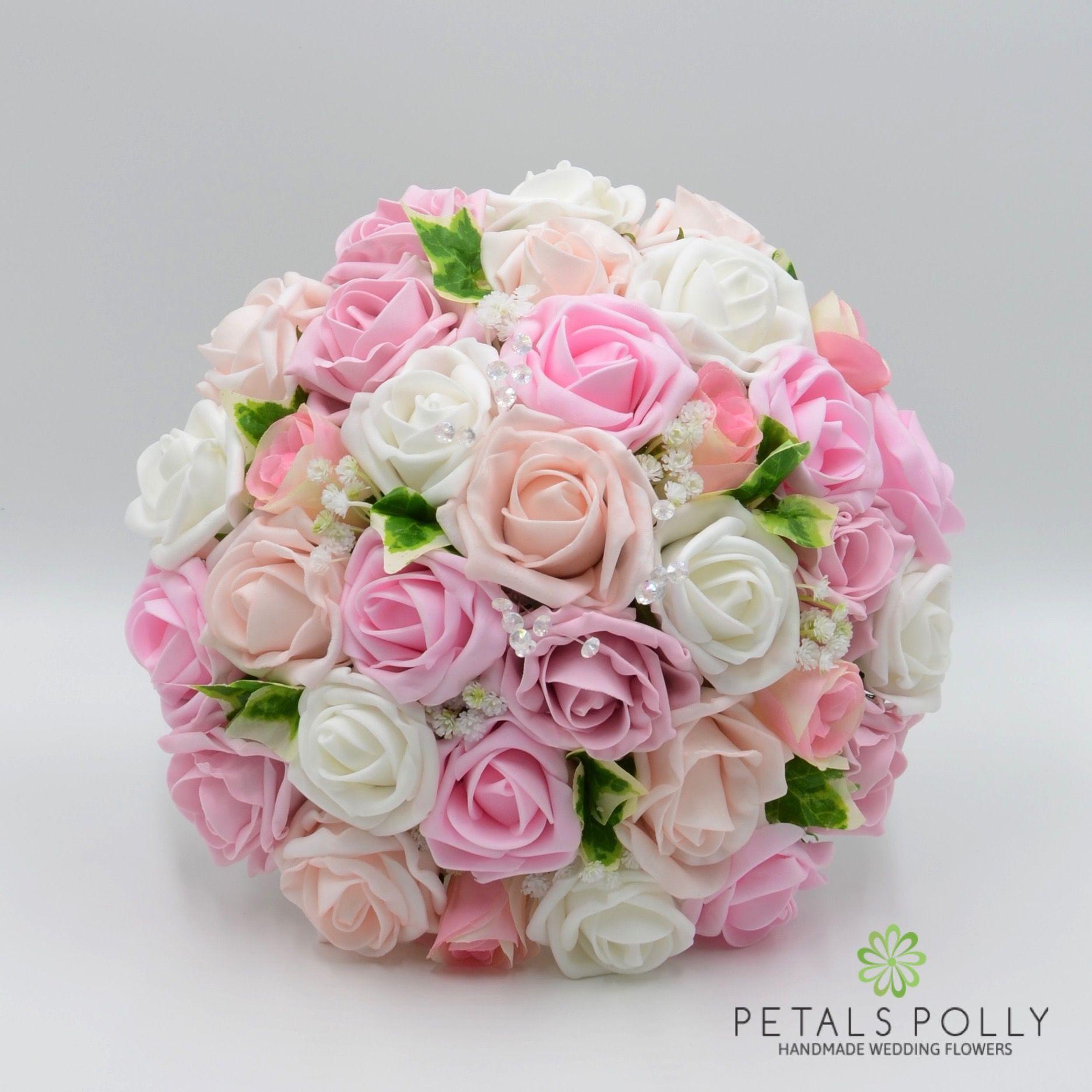 Flower Pink and White Logo - Baby Pink, Antique Pink, Blush Pink & White Rose Package -